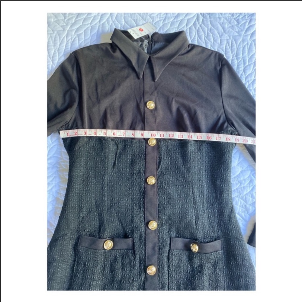 Tweed Buttoned Dress - Picture 5 of 8